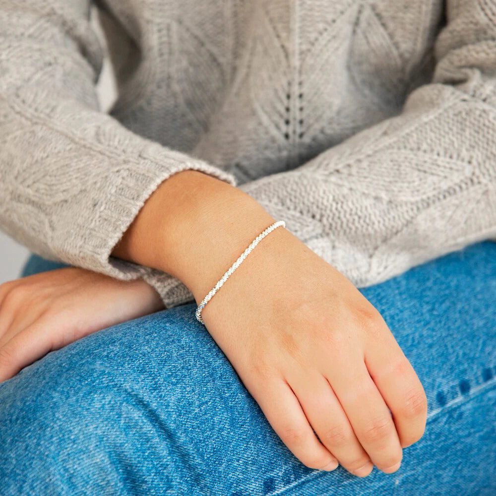 Twist chain Sparkling Rope  Adjustable Bracelet