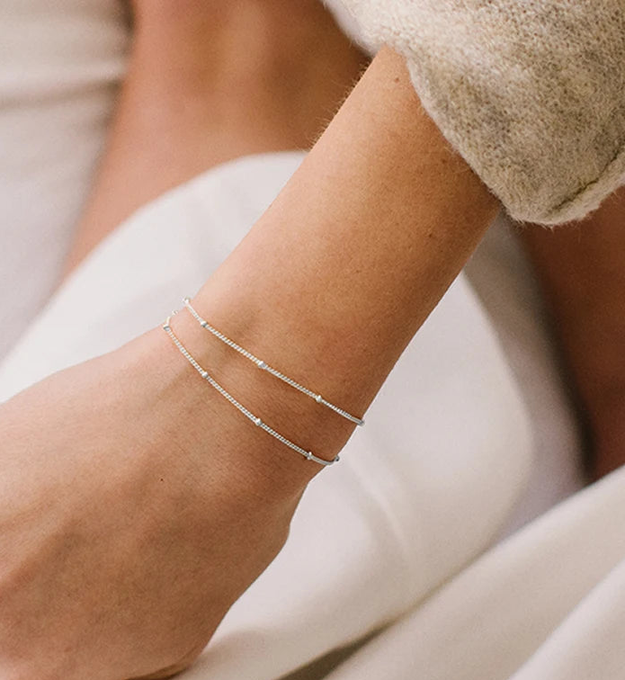 Layered chain bracelet